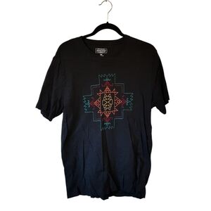 Pendleton Black Tee with Embroidered Design Size S